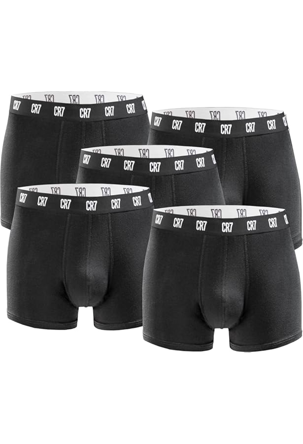 Boxers CR7 Lot De 5 – Coton Bio Et Microfibre, Confort Premium, Sac De Voyage Offert – Taille M - 2