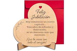 CUBIBOO Art Retirement Card in Wood Design with Stand - Retirement Gifts - Retirement Gift for Men - Retirement Gift for Women - Happy Retirement - Original Retirement Gifts