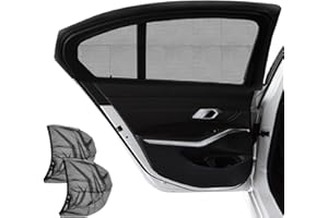 ALLY-MAGIC Car Side Window Sun Shade UV Protection Car Sun Shade Blocking Universal Car Mosquito Net for Baby Kids Adults Pets Y2-CCZYW (Black-Front)