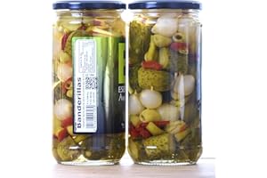 Aceitunas Banderillas Picantes Esencia Andalusí - 700 Gr Producto de Jaén (2 Unidades)