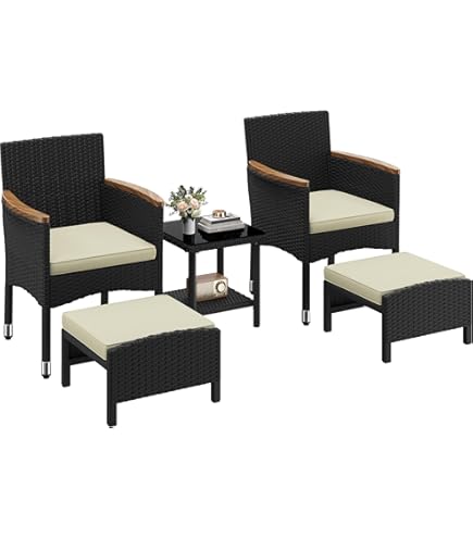 Polyrotan Tuinset Bali 3-delig Natuurkleuren/Zwart