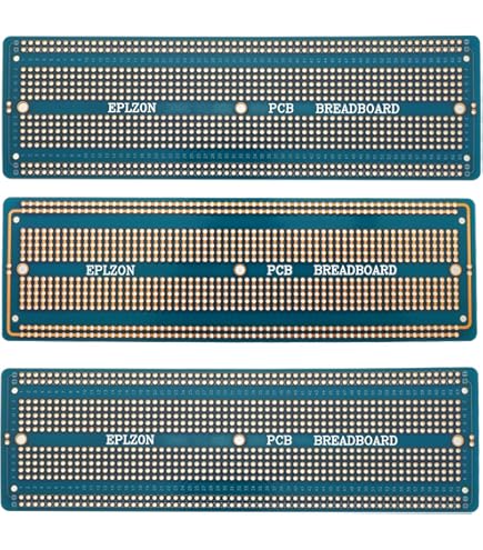 Breadboard 10pcs 5x9.5cm Stripboard (Veroboard) - 2.54mm Single Side Prototype Circuit Board With 2,3,4,5 Hole Joints 2.54mm Pitch