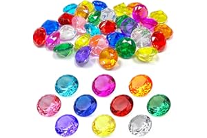 NLR FUN [2cm 145piezas Gemas acrílicas de Diamante. Decoración Festiva del hogar de la Fiesta. Juguete de búsqueda del Tesoro | Llenadores de Bolsas de Regalo, Cumpleaños/Navidad/Pascua Premios
