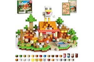 GraceDuck Bloc de Construction Magnetique Enfant 200 Pièces - Ferme de Poulets et Restaurant de Grillade Créatif, Comprend l'animal et Le Four, Jeu STEM Cadeaux adaptés aux Enfants de 3+ Ans