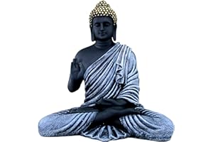 eSplanade Statue de Bouddha en méditation en résine | Décoration d'intérieur | Statue d'idole Murti | Statue bouddhiste tibétaine – 35,6 cm de hauteur – Grande taille