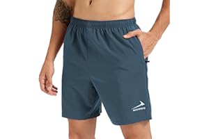 RANE SPORTS Short de Sport pour Homme avec Poches zippées - Léger et Respirant, idéal pour la Course à Pied, la Salle de Sport et Les activités de Plein air.