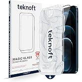 Teknoft iPhone 12 Pro Max i&ccedil;in Kolay Kurulum Kitli Takılırken Camın Altında Kesinlikle Toz Bırakmayan Ekstra G&uuml;&ccedil;lendirilmiş T