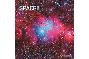 ALPHA-EDITION Space 2024 - Broschürenkalender 30x30 cm (30x60 geöffnet) - Kalender mit Platz für Notizen - Weltraum - Bildkalender - Wandplaner - Wandkalender