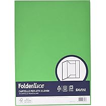 Cartelline In Cartoncino Favini Luce&Acqua - 25 Pezzi Formato A4 Verde - Foto 8