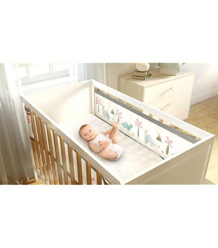 Barrière De Lit Bébé Réglable 3D Respirante - Amovible, Lavable - Protection Anti-chocs Pour Nouveau-né - Toutes Saisons
