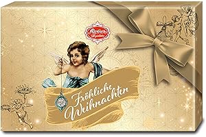 ‎REBER Reber Spezialitäten-Kassette, Weihnachts-Edition, Pralinen, Mozart-Kugel, Constanze-Mozart-Kugel, Marzipan, Pasteten, Nougat, Ideales Weihnachtspräsent, 11er-Packung