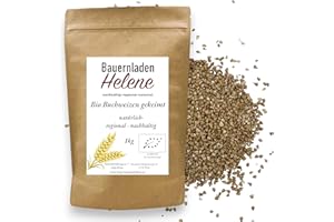 ‎BAUERNLADENHELENE NACHHALTIG-REGIONAL-SAISONAL Bio Buchweizen gekeimt 1kg – nährstoffreich – reich an Ballaststoffen, Eiweiß & Mineralstoffen - Bauernladenhelene