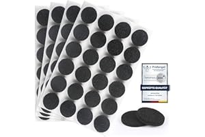 moinkerin 96 Pezzi Feltrini Autoadesivi per Sedie Rotondi 20mm Feltrini per Mobili Pesanti 5mm Thick filtrini sotto la sedia Pavimenti in Legno Antigraffio e Riduzione del Rumore Nero