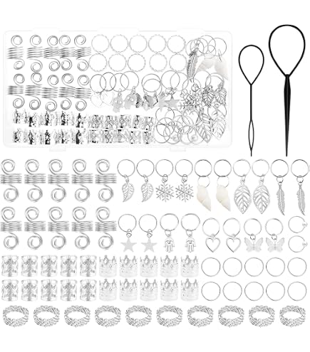 DONNA Leucht-Haarperlen Set – Jumbo Größe, Leuchtet Im Dunkeln, Für Flechten & Schmuck