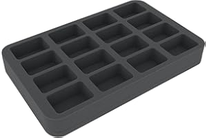 Feldherr HS035BBB02 Bandeja de Espuma de 35 mm de tamaño Medio es Compatible con 16 miniaturas más Grandes del Blood Bowl