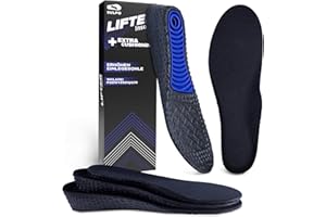 SULPO Wkładki podwyższające - Ortopedyczne wkładki podwyższające piętę - Podwyższenie pięty - Wsparcie łuku podłużnego stopy - Pochłanianie wstrząsów - Docinane - M / 38-40 EU / 3,5 cm