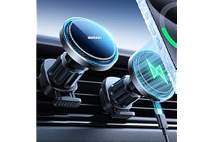 JOYROOM Magsafe bezprzewodowa ładowarka samochodowa [15W szybkie ładowanie i wentylator] Magsafe uchwyt samochodowy do kratki powietrznej, bezprzewodowa ładowarka magnetyczna samochodowa kompatybilna