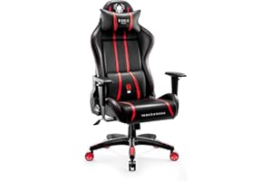 DIABLO Sedia Gaming Ergonomica X-One 2.0 | Poltrona Gaming Bambini con Braccioli Regolabili, Supporto Lombare, Funzione di Inclinazione | Sedia Gamer Cameretta, Gaming Chair | Kids (S) | Rosso