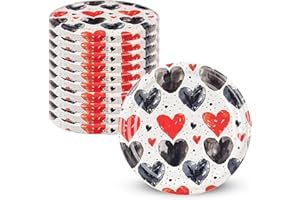 KADAX Schraubdeckel fi82 mm x 10st, Twist-Off-Deckel Set aus Metall, Ersatzdeckel für Einmachgläser, Deckel mit 6 Einrastzähnen fürsturzgläser und Einmachgläser (Herzen, 10stück)