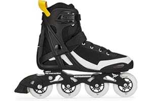 ‎MOTIONRIDERS MOTIONRIDERS Herren Damen Fitness Inline Skates XION 80, black/white, Original AirBoot Konzept, Ultralight 3D Design, ORBITA-7 Kugellager, inkl. SKATEFIX Inbusschlüssel, Inliner für Erwachsene in Gr. 41 42 43 44 45