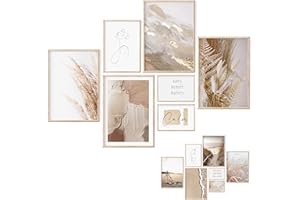 myDreamwork Lot de 7 affiches de qualité supérieure - 7 images recto-verso, Poster vintage - Images beige (4 x A3 / 1 x A4 / 2 x A5)