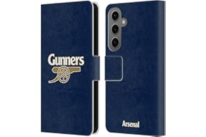 Head Case Designs Officially Licensed Arsenal FC Gunners Blue Crest 2 Leather Wallet Case Compatible With Samsung Galaxy S25