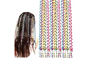18 Sztuk Opaski do Włosów Akcesoria do Włosów Skrętnych, Beautyshow Kobiety Dziewczęta Kolorowa Plecionka do Włosów z Dżetów Akcesoria do Stylizacji Włosów Diy Impreza Dla Dzieci Twister do Włosów