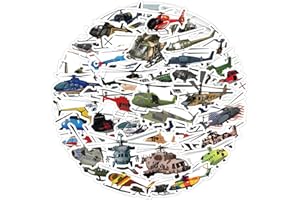 AUCEKO 60 Stück Hubschrauber Aufkleber Pack Helicopters Sticker Set Wasserdichte Vinyl Sticker für Laptop Kinder Autos Motorrad Fahrrad Skateboard Gepäck Koffer Computer Aufkleber Graffiti Decal