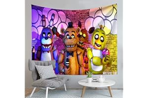 ANJINGUANG Five Ni-ghts FNAF Tapisserie murale colorée pour chambre à coucher, salon et décoration de dortoir, 90 x 75 cm