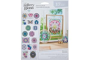 Gallery Glass, 19771 Lot de 3 motifs de mandala parfaits pour les vitrail et les travaux manuels