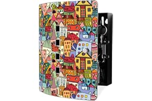 banjado® Design Schlüsselkasten aus Edelstahl mit Motiv Funky Town für 10 Schlüssel - Schlüsselschrank zur Schlüssel Aufbewahrung 24 x 21,5 x 7cm groß mit praktischem Magnetverschluss