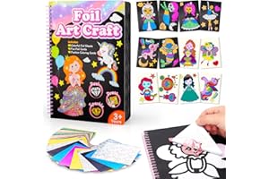 Appoft 4 5 6 7 Year Old Girls Gifts: Fun Foil Arts Kits for Kids Age 5-6-7-8-9 Girls Birthday Presents Arts and Crafts Kits for Kids Girls Toys Princess,Unicorn Gifts for 4-10 Year Old Girls