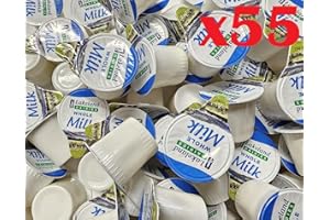 AB.GROCERIES 55x Whole UHT Milk 12ml Individually Wrapped Mini Portions Pots Jiggers Lakeland