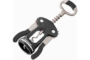 Fackelmann Cavatappi a Leva, per Tappi in Sughero, di Birra e bibite, Materiale Acciaio con Rivestimenti Antiscivolo, Lavare a Mano, Dimensioni 22x11 cm