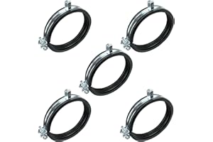 AERZETIX - Juego de 5 - Abrazadera isofónica - soporte de fijación con junta - para tubo Ø4'' - DIN EN 10111 - en acero galvanizado - para atornillar М8 - C49876