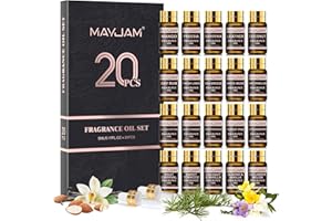 MAYJAM Juego De Aceite De Fragancia 20pcs, Set De Regalo De Aceites Esenciales Para Difusor, Aromaterapia, Humidificador