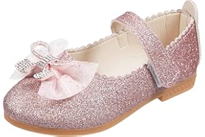 QUNUNOIRE-Scarpe Principessa Bambina Bimba Glitterate Scarpe Ragazza con Paillettes Eleganti