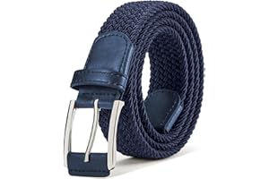 BULLIANT Cintura Uomo, Cinture Elastica Intrecciata con Fibbia in Lega di Zinco 35mm