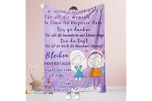 ‎PQCXXA PQCXXA Schwester Geschenk, Geschenke für Schwester, Beste Schwester Kuscheldecke Geschenke, Personalisierte Sinnvolles Geschenk für Schwester Geburtstag, Große Schwester (Für Schwester A, 130x150cm)