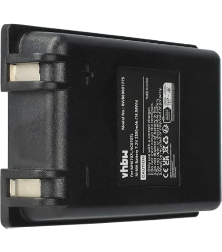 TECHTEK Batteria 2000mAh Ni-MH Per Autec Light LK4/LK6/LK8 – 2,4V