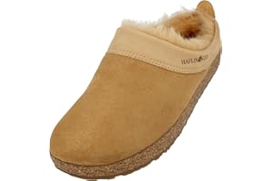 HAFLINGER zoccolo in pelle di agnello Snowbird pantofola in feltro
