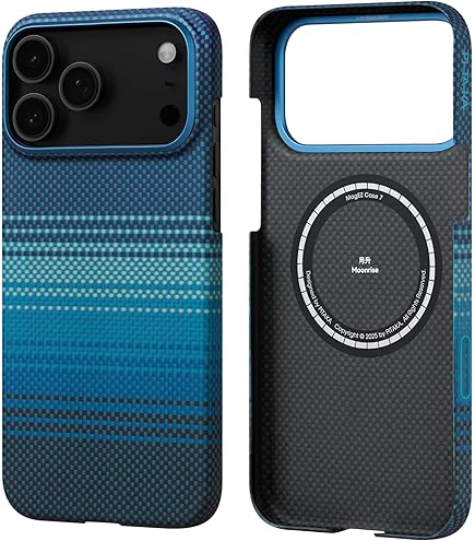 ZZDZZ Magnetische hoes compatibel met iPhone 17 Pro Case [Compatibel met MagSafe] Hout en lederen koolstofvezel ontwerp hybride schokbestendig telefoonhoesje 6,3 inch (zwart
