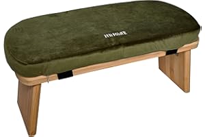 Zen Power Panca Yoga Pieghevole – Panca Meditazione Yoga in Legno – Sgabello Pieghevole Ergonomico per Preghiera – Sgabello Legno con Imbottitura per Momenti Spirituali – Yoga Accessori