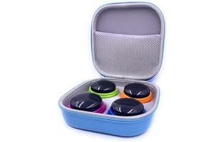 xcivi Storage Organizer Carrying Case for Learning Resources Recordable Answer Buzzers/Game Show Buzzers/Personalized Sound Buzzers, Compatible with Pet Training Buttons (Only Case) (Blue)