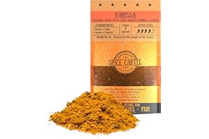 Harissa de Spice Cartel. Mélange d'épices tunisien classique pour une saveur nord-africaine, idéal dans un tajine. Sachet refermable de 100 g. Plus de 3 kg de protéines. Mélange artisanal de qualité s