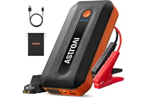 ‎ASTROAI AstroAI B8 Starthilfe Powerbank für pkw, Batterie Booster Auto Starthilfe Powerbank für 7,0 L Benzin/ 5,5L Diesel, Jump Starter Auto mit LED für 12V Autos und Motorräder, QC 3.0 USB Ausgänge, Orange