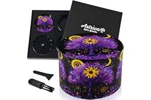 ASTRIVA Grinder Herb Large, 63mm 4 Piece Grinder with Sharp Shark Teeth, Cool Fantasy Metal Grinders for Kitchen Spice & Herbal Tea, Gift Set for Boyfriend & Girlfriend, Man & Women, Papa, Father