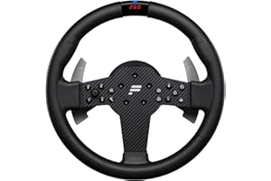 FANATEC Sim Racing CSL Steering Wheel P1 V2 (QR2 LITE) – Rubberised Grip, RevStripe, LED Display, Metal Shifter Paddles, QR2 LITE Wheel-Side Preinstalled – PC