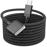 ALKEUR Magnetic USB C Cable 140W PD for MacBook Pro/Air | USB-C Fast Charging 2M / 6.6FT Compatible with M1 M2 M3 M4, Laptop