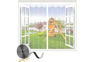 XHBJSH Mosquitera Ventana Magnetica 60x60cm Adsorción Magnética Cortina Anti Insecto Mosquitera, Pantalla Contra Insectos, Autoadhesivo Magnético Antimosquitos Malla, Cierre Automático, para Puerta Ventana